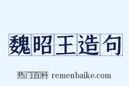 魏昭王造句是什么意思的图片